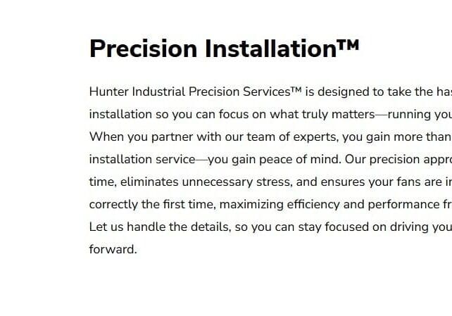 Hunter Turnkey Installation3